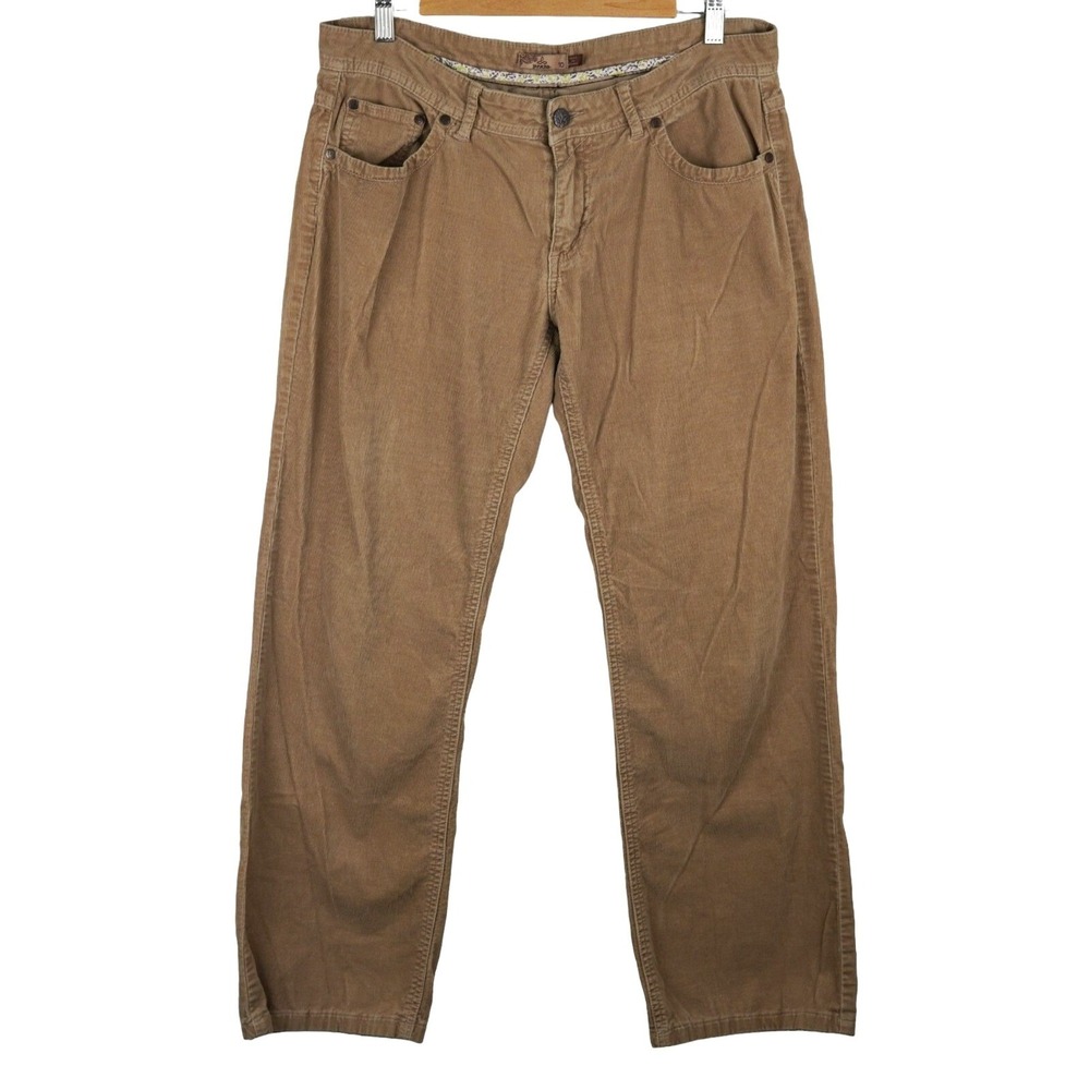 Prana Womens Size 10 Corduroy‎ Pants Brown 100% Cotton Casual Wear